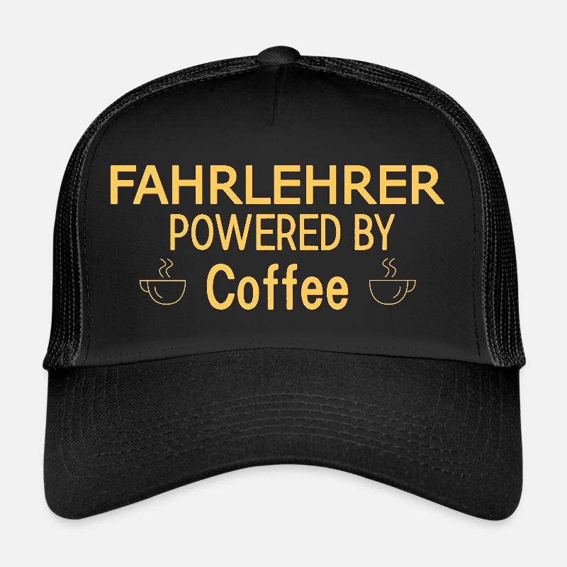 Driving Instructor Powered By Coffee Driving School Trucker Cap