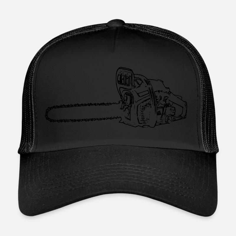 Motorsäge - Trucker Cap - Schwarz/Schwarz