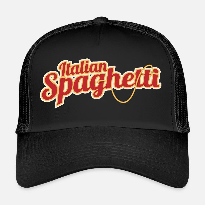 Spaghetti italien - Casquette trucker - noir/noir