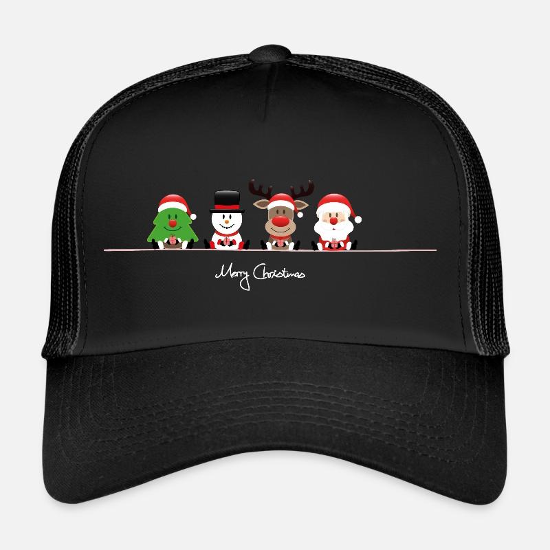 Gift Merry Christmas Caps, face mask - Trucker Cap - black/black