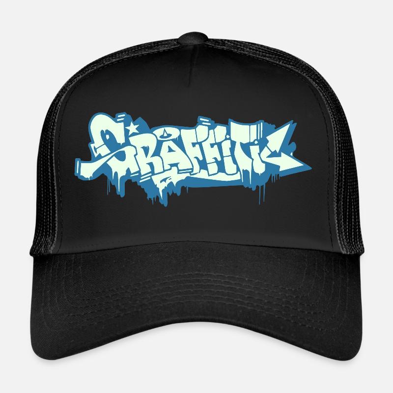GRAFFITI - Trucker Cap - black/black