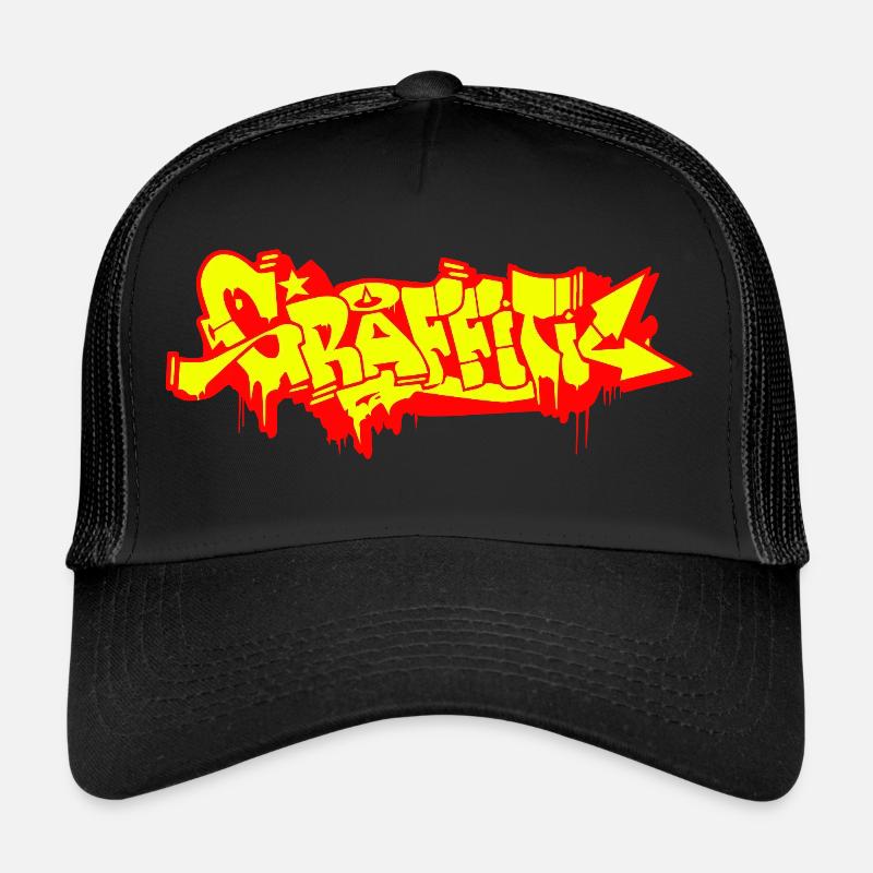 GRAFFITI - Trucker Cap - Schwarz/Schwarz