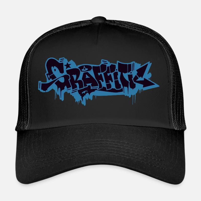 GRAFFITI - Trucker Cap - Schwarz/Schwarz