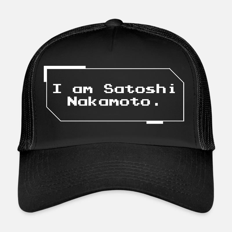 Je suis Satoshi Nakamoto. - Casquette trucker - noir/noir