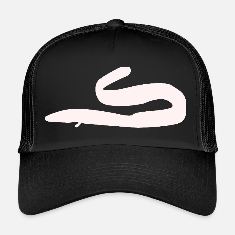 Aal weiss - Trucker Cap - Schwarz/Schwarz