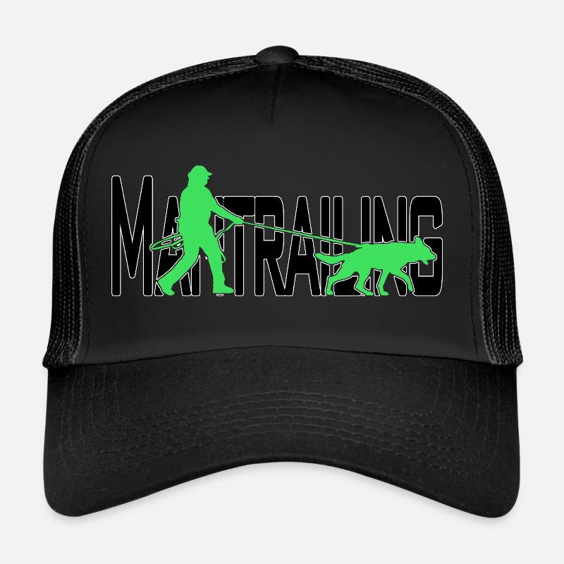 Mantrailing noir / vert Casquette trucker 
