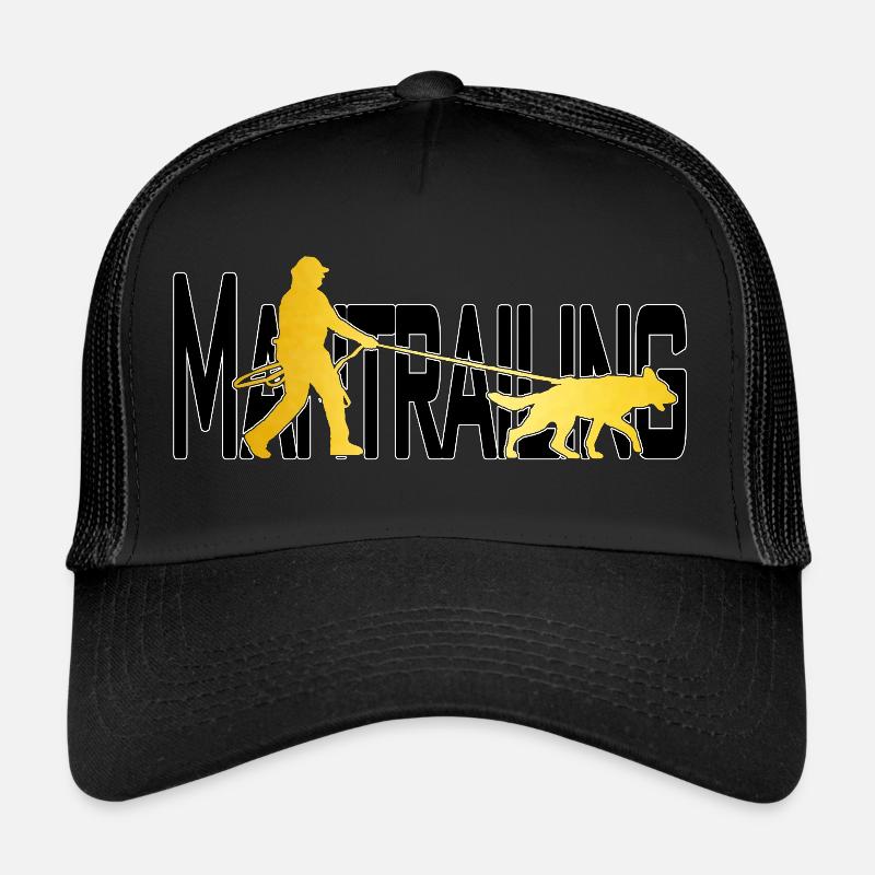 Mantrailing or / noir Casquette trucker 