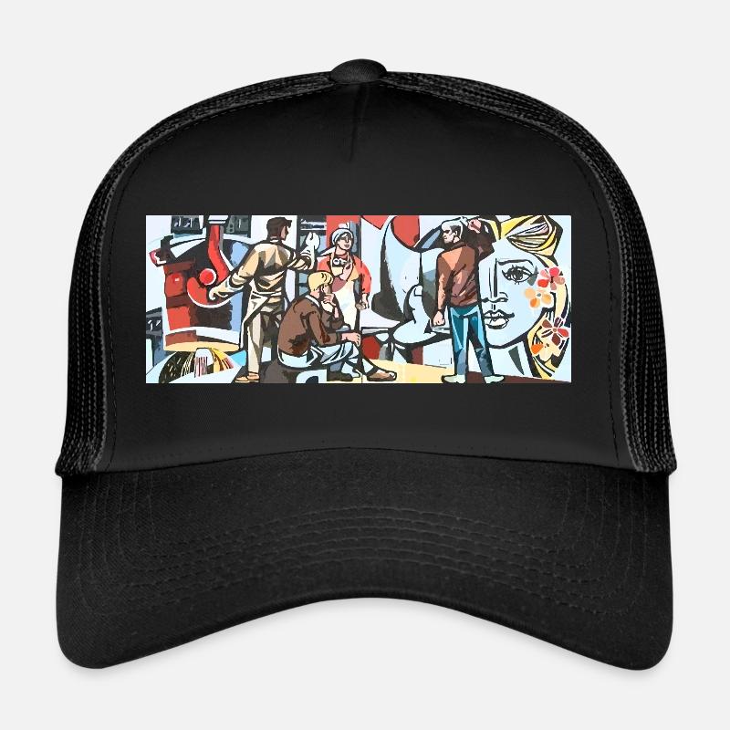 DDR Mosaik Arbeitsalltag Kunst Trucker Cap