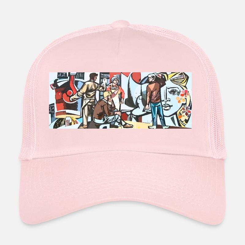 GDR mosaic everyday work art Trucker Cap