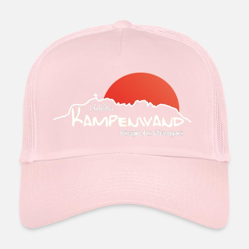 Kampenwand 1669m blanc coucher de soleil Casquette trucker 