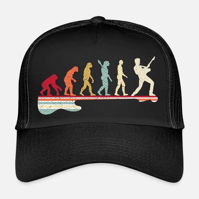 Evolution zum Gitarrist, ich mag Noten und Musik Trucker Cap