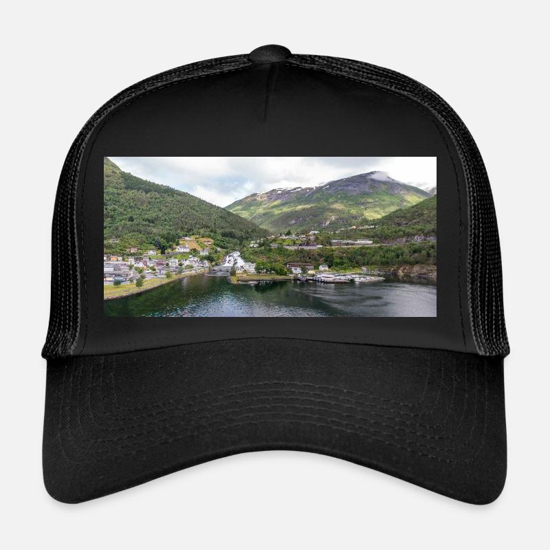 Hellesylt panorama vie - Casquette trucker  - noir/noir