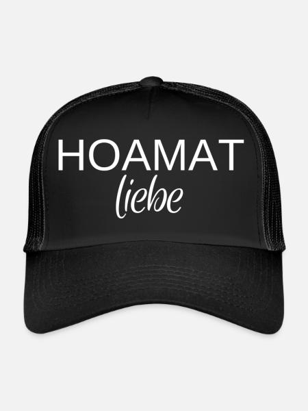 Hoamat liebe - Trucker Cap - Schwarz/Schwarz