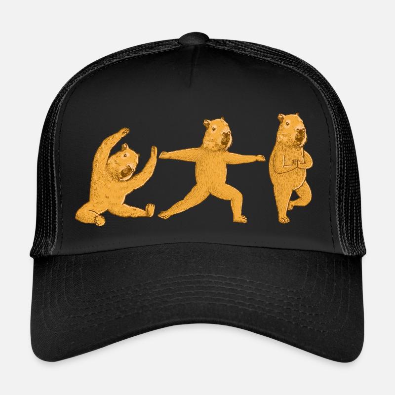 Exercices de yoga Capybara Casquette trucker 