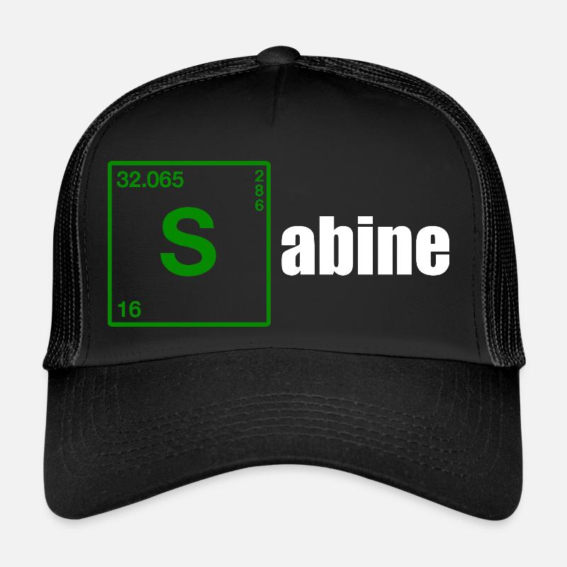 Sabine Geschenk white - Trucker Cap - Schwarz/Schwarz