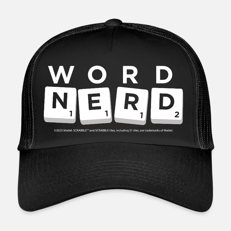 Scrabble Buchstaben Kacheln Wort Nerd Trucker Cap