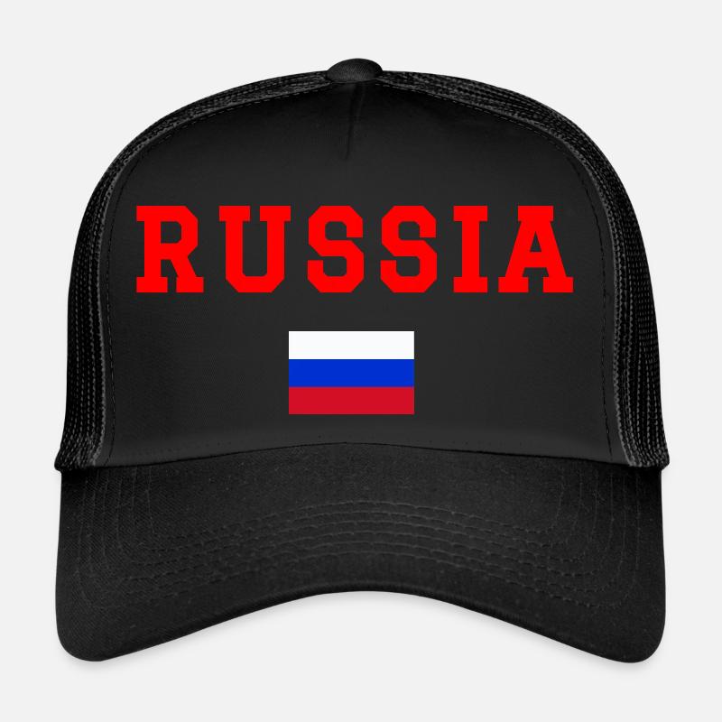 Russland - Trucker Cap - Schwarz/Schwarz