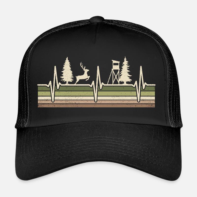 Hunting Heartbeat Hunter Deer Hunt Trucker Cap
