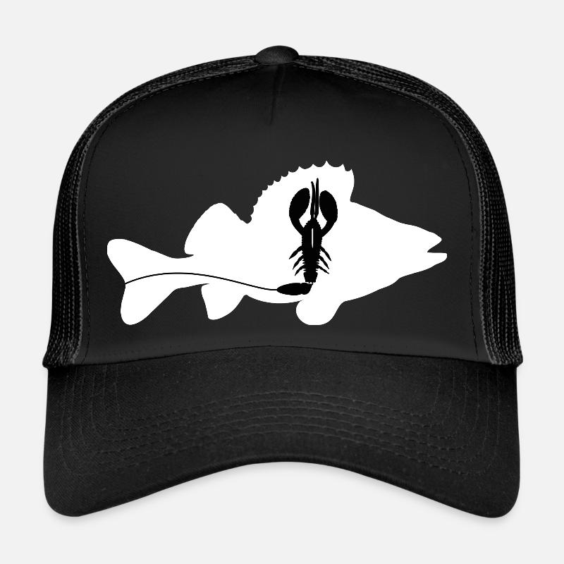 Barsch mit Creature Bait - weiß Trucker Cap
