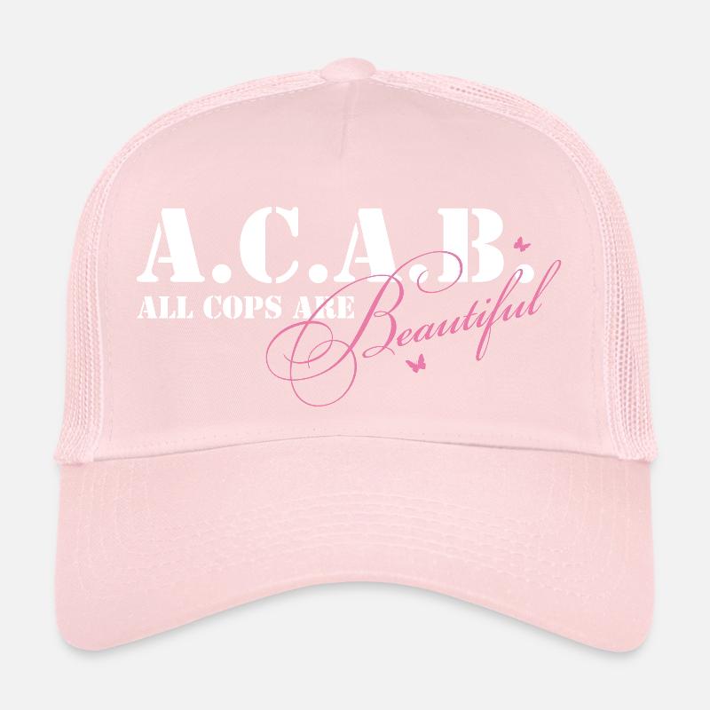 Up2u_ACAB_white Trucker Cap