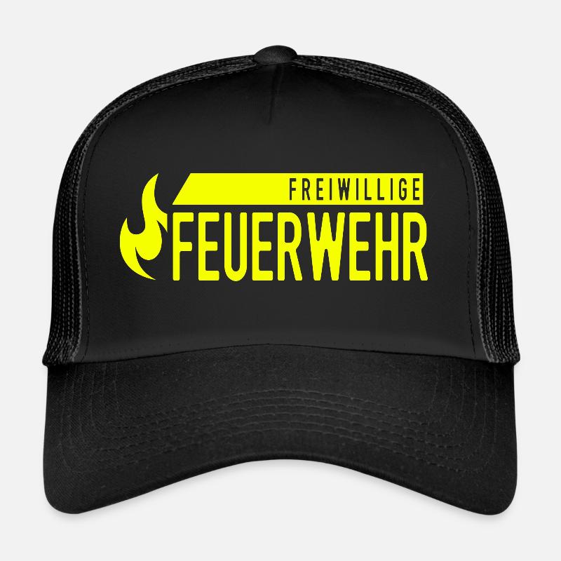 Freiwillige Feuerwehr Logo - Trucker Cap - Schwarz/Schwarz