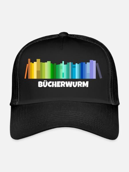 Bücherwurm - Trucker Cap - Schwarz/Schwarz