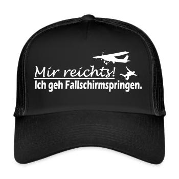 Skydiver Sport Gift Skydive - Casquette trucker  - noir/noir - Devant