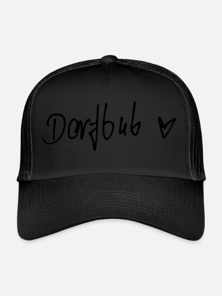 Dorfbub - Casquette trucker  - noir/noir - Devant