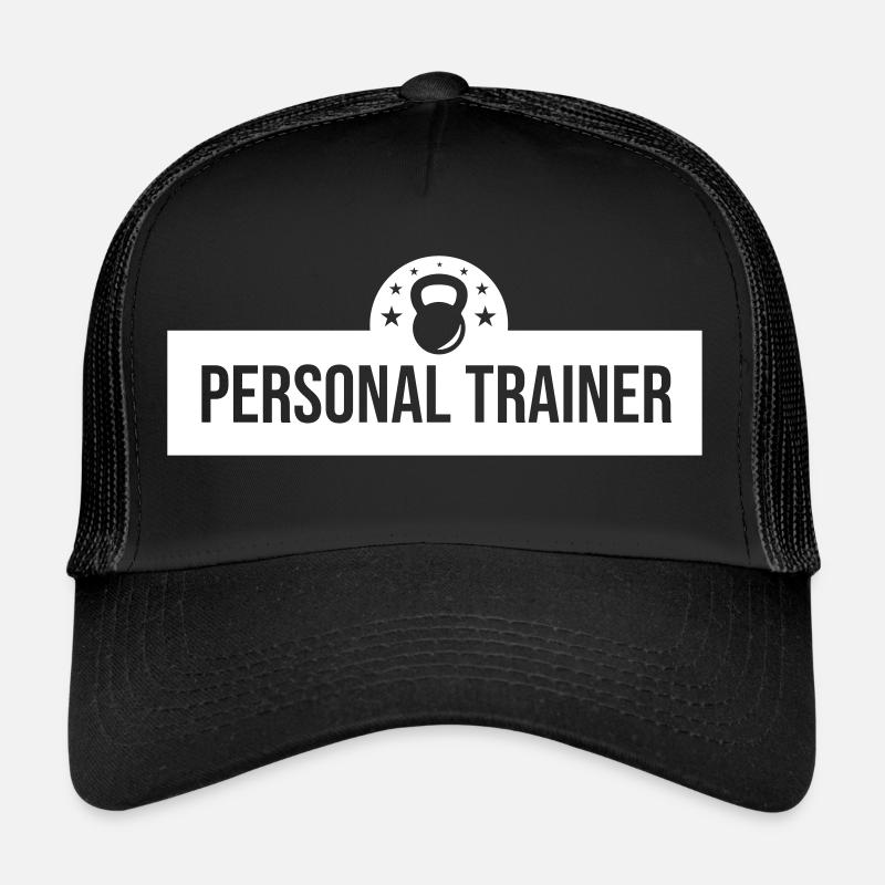 personal trainer with weight Trucker Cap