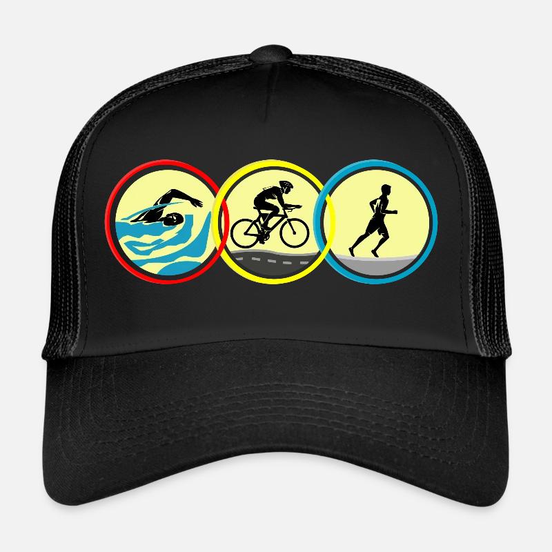 Triathlon - Casquette trucker  - noir/noir