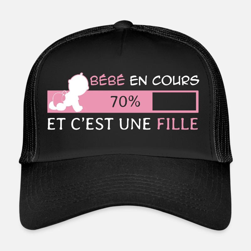 Bébé en cours et c'est une Fille Casquette trucker 