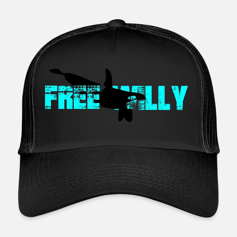 free willy - Trucker Cap - Schwarz/Schwarz