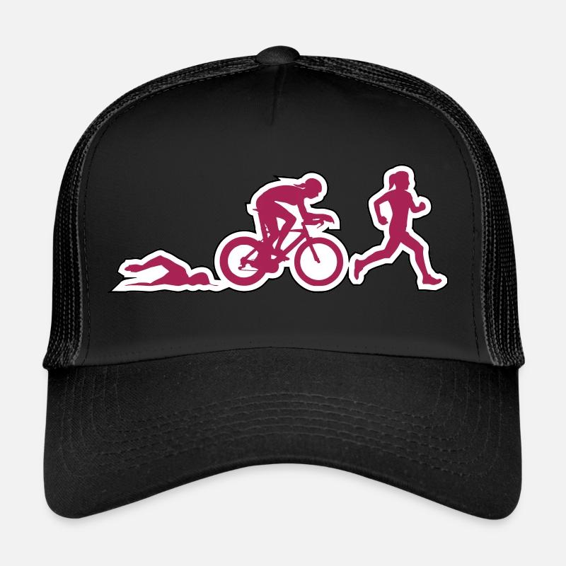 TRIATHLON Figuren lady - Trucker Cap - Schwarz/Schwarz