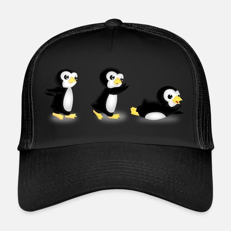 pingurun - Trucker Cap - Schwarz/Schwarz