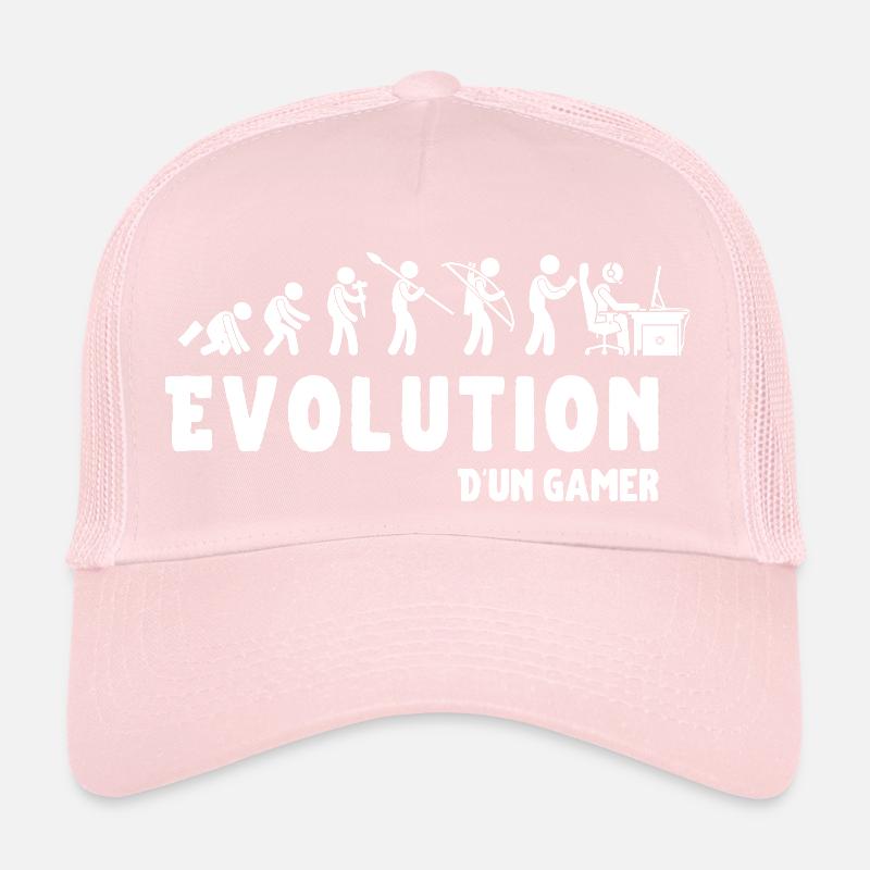 Évolution d'un gamer geek cadeau Casquette trucker 