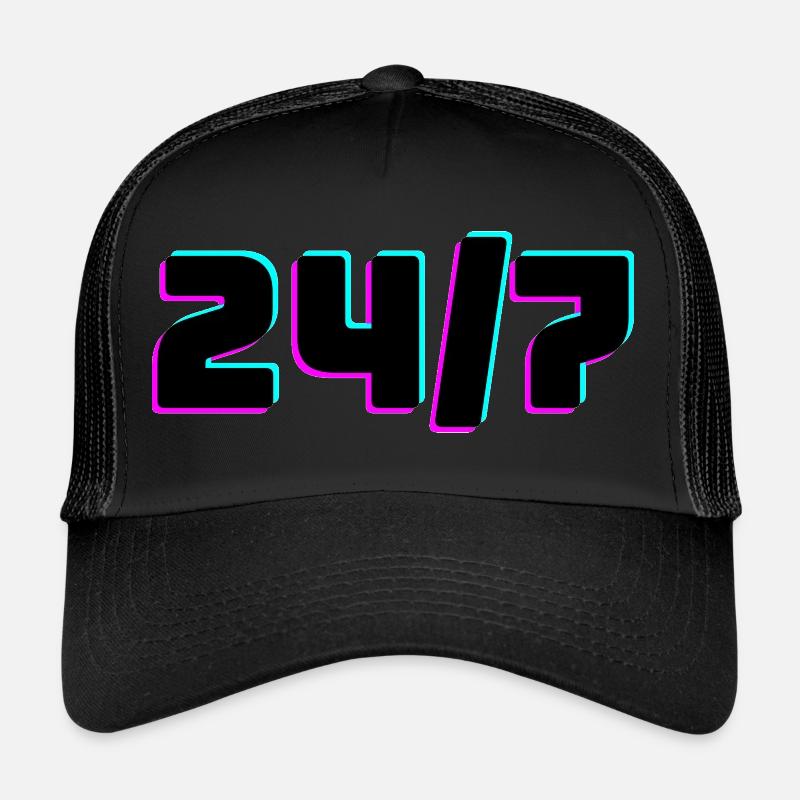24/7 - Trucker Cap - black/black