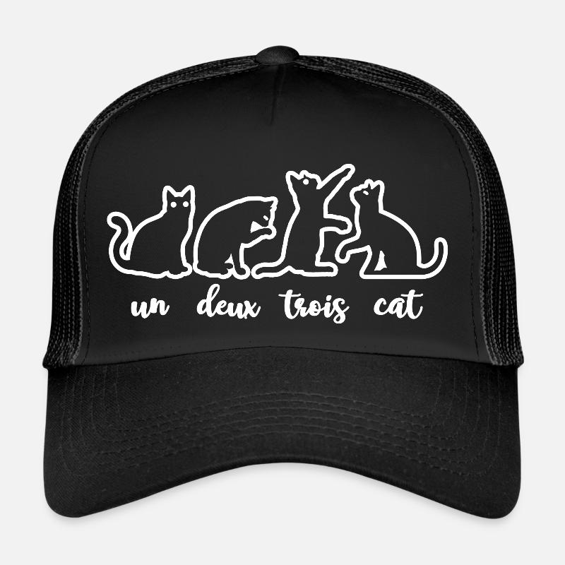 Un Deux Trois Cat Kitty Pet Lovers Cadeau Casquette trucker 