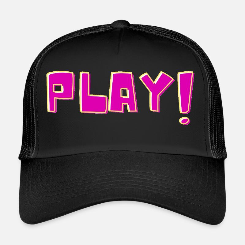 Play - Trucker Cap - Schwarz/Schwarz