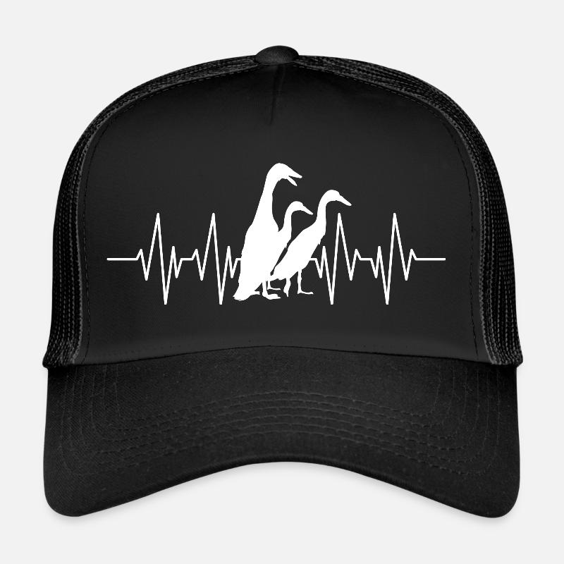 Running Ducks Indian Running Ducks Breeding Running Ducks - Trucker Cap - black/black