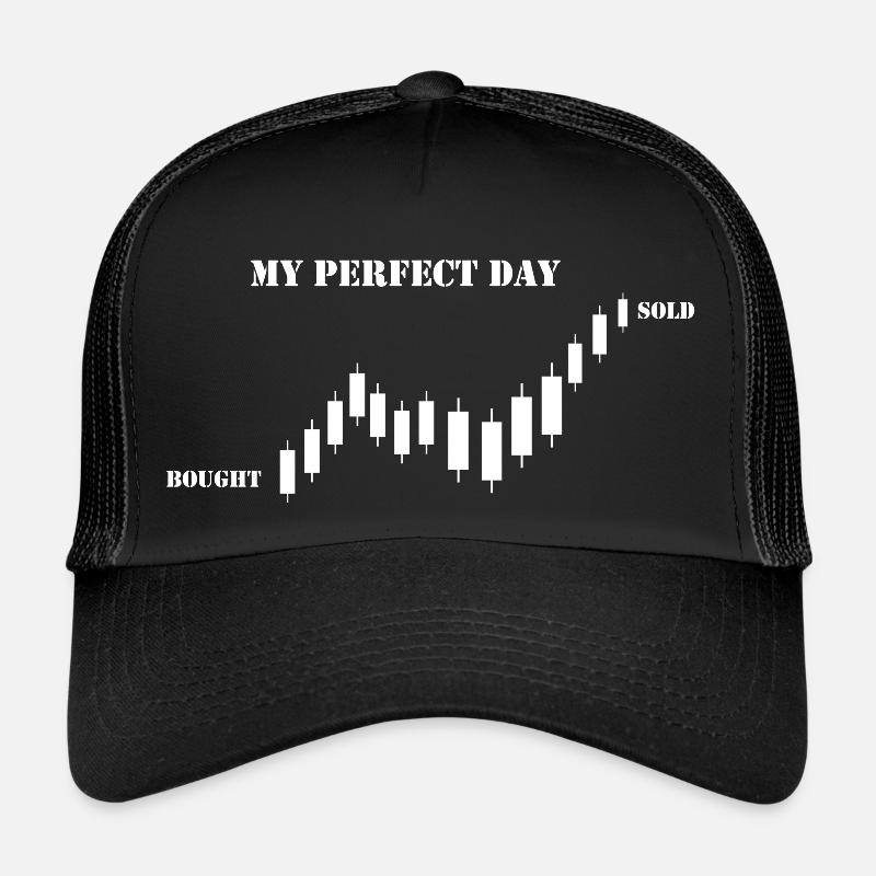 Bitcoin Trading Crypto Aktien - Trucker Cap - Schwarz/Schwarz