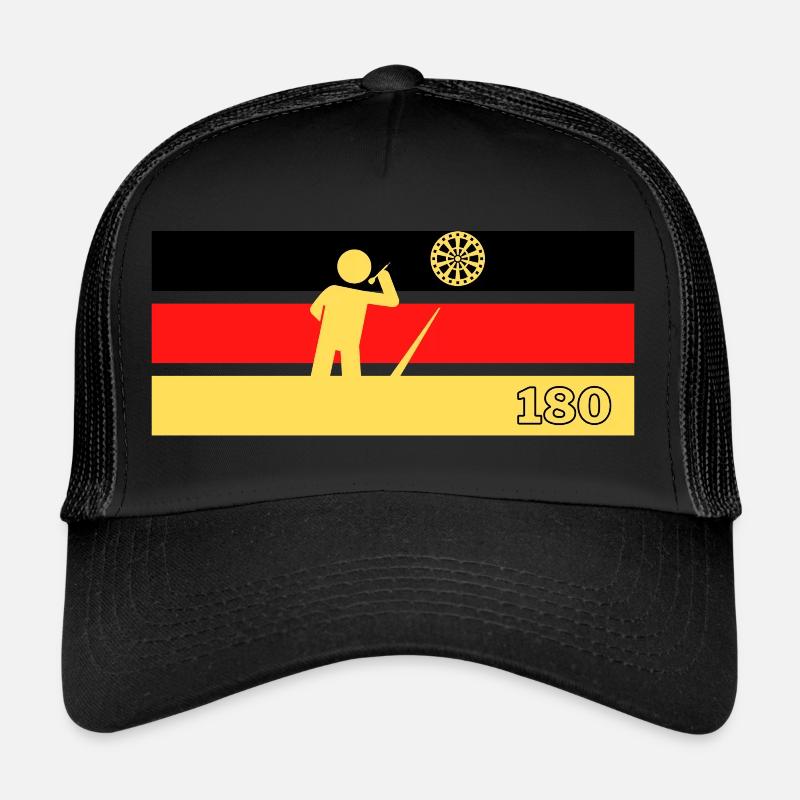 180 - Trucker Cap - Schwarz/Schwarz