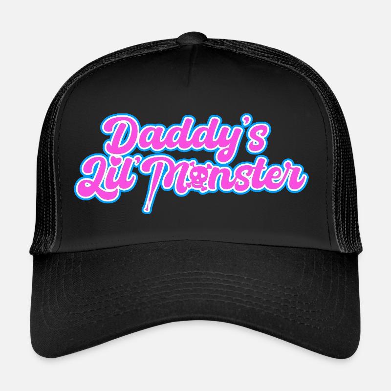 Daddys Lil Monster Blue Pink - Trucker Cap - black/black