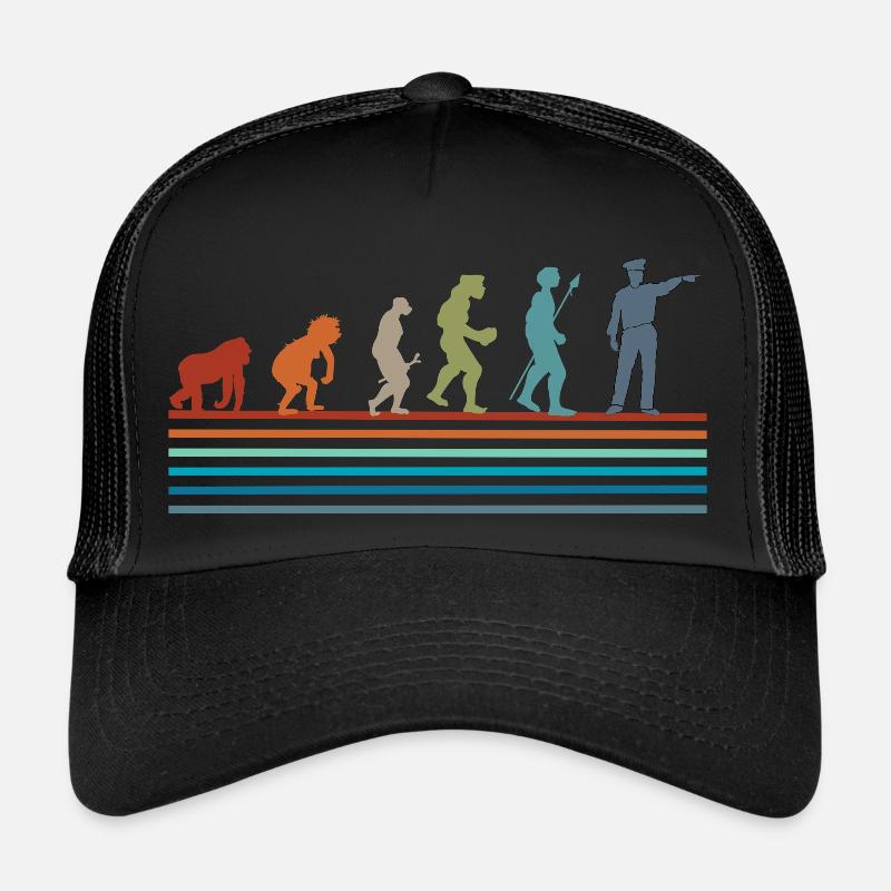 Évolution rétro vintage policier Casquette trucker 