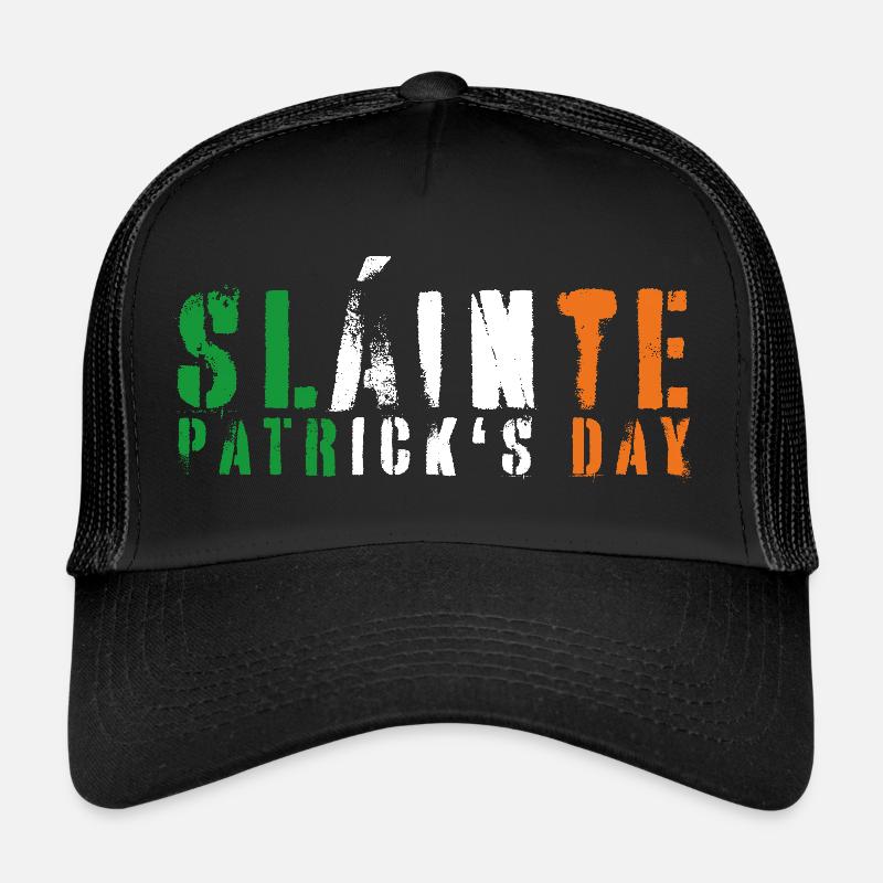 Der St. Patrick's Day ist der Slainte Patrick's Day - Trucker Cap - Schwarz/Schwarz
