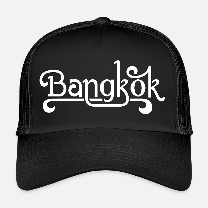 Bangkok - Casquette trucker  - noir/noir