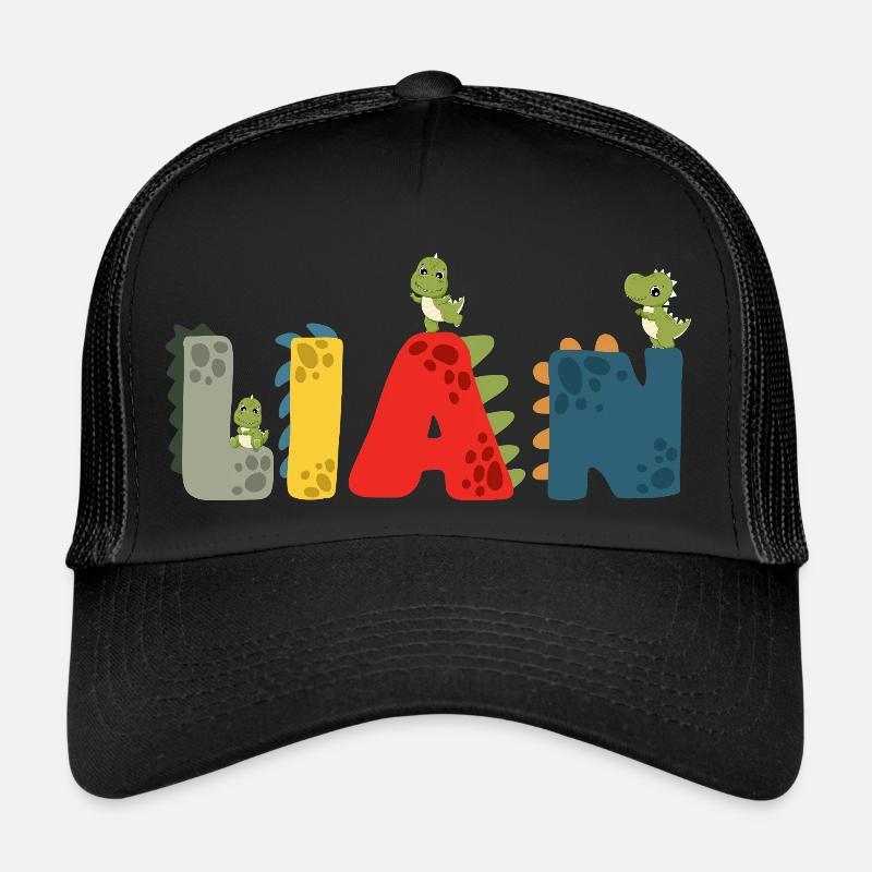 Lian Dino2 - Trucker Cap - Schwarz/Schwarz