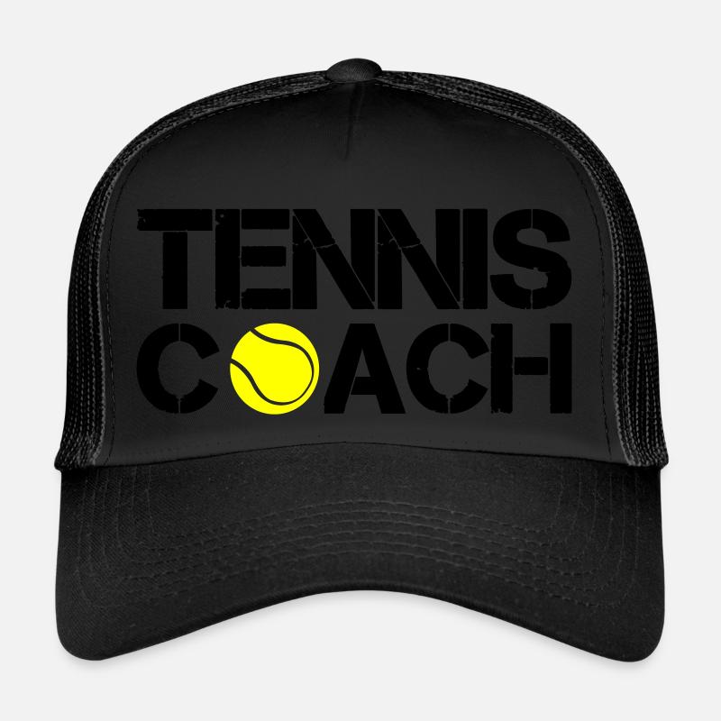 tennis coach - Trucker Cap - Schwarz/Schwarz