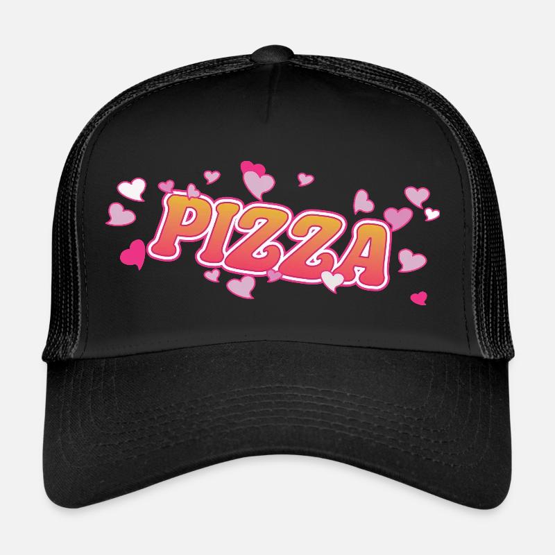 Cooles Currywurst mit rosa Herzen Design Trucker Cap