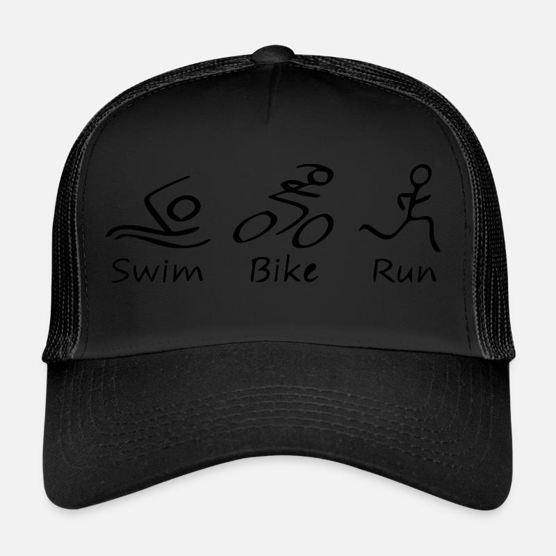 Triathlon - Trucker Cap - Schwarz/Schwarz