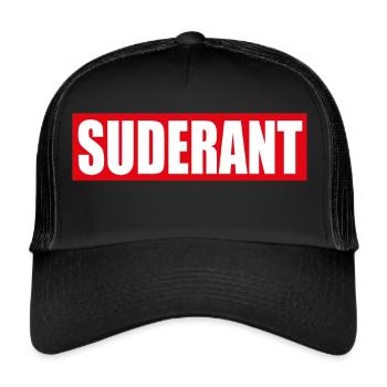 Autriche viennois Schmäh Suderant Nörgler dialecte - Casquette trucker  - noir/noir - Devant